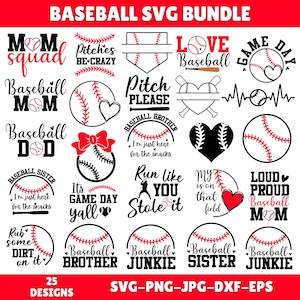 Baseball Svg Bundle, Baseball Png, Baseball Quotes Svg, Baseball Font Svg, Baseball Stitches Svg, Baseball Mom Svg, Cricut Cut Files