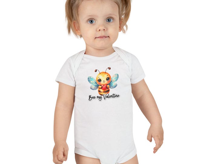Cute Bee My Valentine Baby Onesie, Baby Shower Gift, Infant Valentine Outfit, Adorable Newborn Clothing, Spring Baby Apparel, Cute Bee Gift