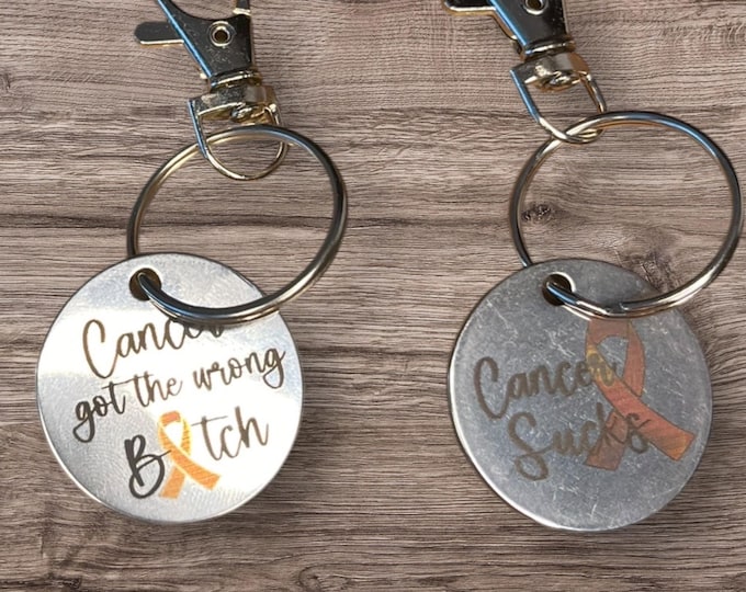 Breast Cancer Awareness Key Chain, Gift for Mom, Women, cancer sucks, cancer survivor, pink ribbon, Stocking stuffer