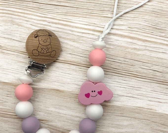 Personalized Pacifier Clip baby cloud
