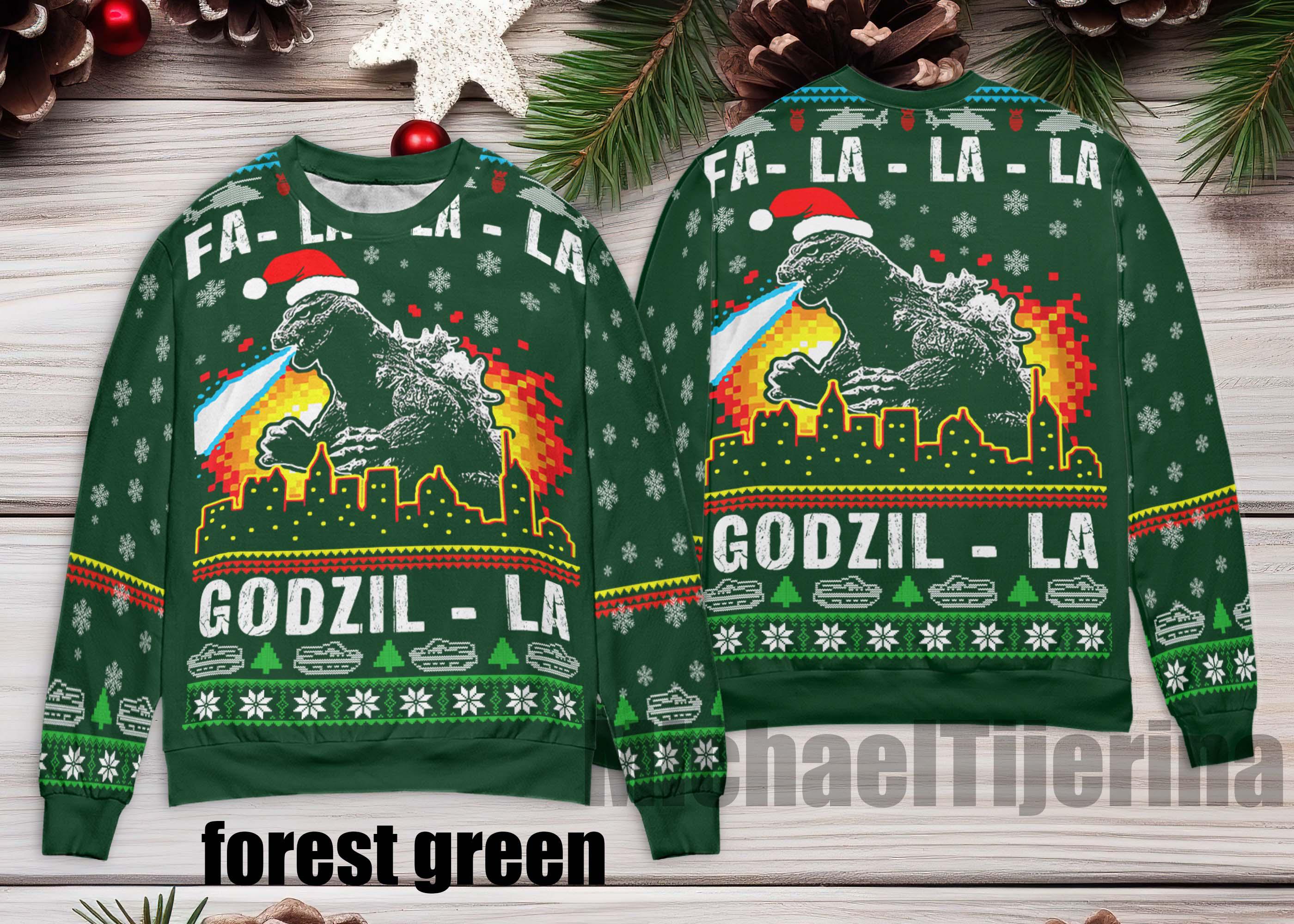 Discover god zilla Ugly Christmas Sweater, Retro Vintage King of the Monsters Ugly Sweater, Funny Sweater for Family