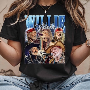 j*6様 【90S Willie Nelson ウィリーネルソンTシャツ USA WILLIE NELSON ウィリー・ネルソン Tシャツ 古着 ブラック S