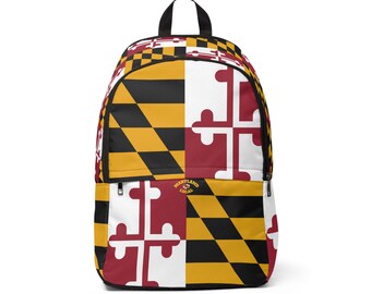 Maryland Flag Backpack | State Flag Print, Checker & Cross Bottony Design