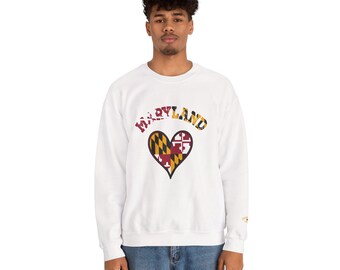 Valentine's Maryland Heart Crewneck Sweatshirt