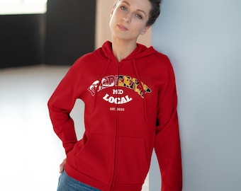 Frederick Maryland Flag Stacked Logo Hoodie