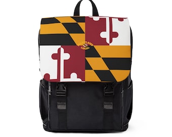 Maryland Flag Pattern Backpack | State Flag Ridge and Cross Design
