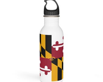 Maryland Flag Stainless Steel Water Bottle | State Pride Travel Bottle