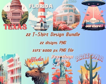 22 T-Shirt Design Bundle PNG T-shirt Designs, pop art,Screen Printing