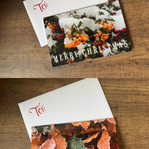 Tarjetas navideñas de naturaleza / Tarjetas escénicas / Tarjetas navideñas / Tarjetas fotográficas