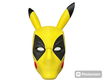 Pikapool Pikachu Deadpool 3D Printed Mask by Yosh Studios - Etsy
