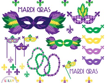 Mardi Gras Clipart Carnival Fat Tuesday Scrapbooking Masks Beads Fleur De Lis Instant Download Mardi Gras Clipart Carnival Fat Tuesday Scrapbooking Masks Beads Fleur De Lis Instant Download
