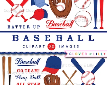 Baseball clipart mitt, baseballs, bats, hats, clip art images, birthday party INSTANT DOWNLOAD
