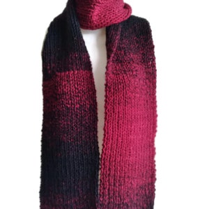 Acrylic Ombre Stripe Knit Scarf Choose Your Color Men Women EVER Ready to Ship Gift for Her Gift for Him image 2