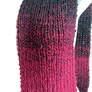 Acrylic Ombre Stripe Knit Scarf Choose Your Color Men Women EVER Ready to Ship Gift for Her Gift for Him image 3