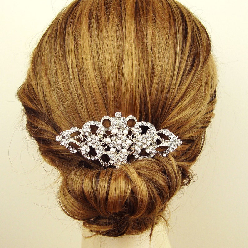 BEATRICE Crystal Hair Comb Rhinestone /& Pearl Wedding Bridal Comb Victorian Style Bridal Hair Comb Vintage Wedding Hair Accessories