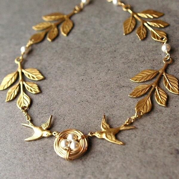 Athena's Love Nest. 14k Gold Filled Necklace