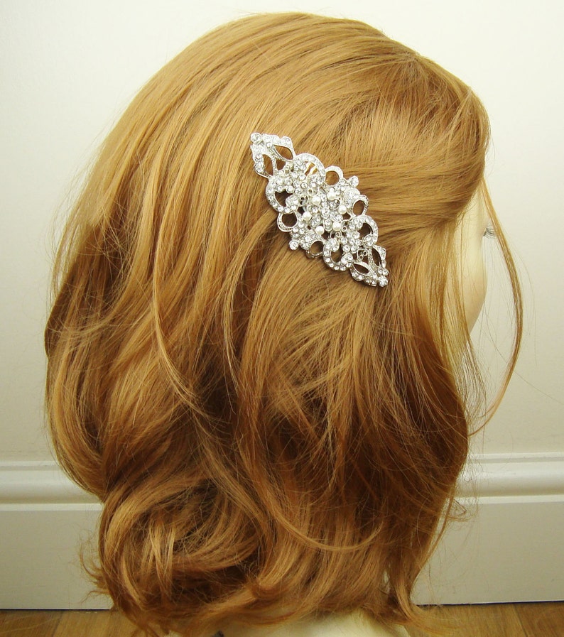 Victorian Style Bridal Hair Comb Rhinestone & Pearl Wedding | Etsy