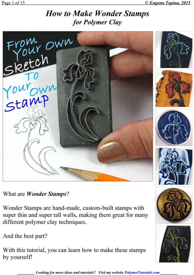 Make Your Own Stamps or Cutters for Polymer Clay Stepbystep Etsy