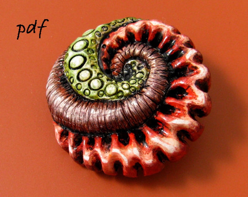 One of the cabochons shown in this polymer clay tutorial