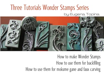 Tutorials: Polymer Clay Cutters, DIY Stamps, Mokume Gane, Carving (PDF Downloads)