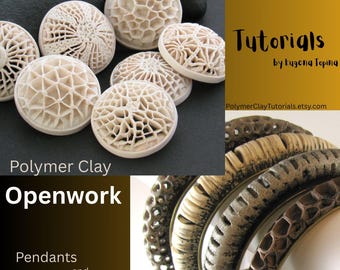 Tutoriales: Colgantes y pulseras calados de arcilla polimérica (Descargas PDF)