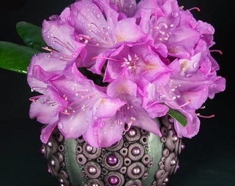 Tutorial: Jarrón de arcilla polimérica con erizo de mar (Descarga PDF)