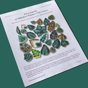 Tutorial: Polymer Clay Leaf Canes, Millefiori Designs (PDF Download)
