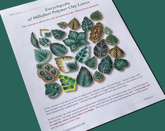 Tutorial: Bastones de hojas de arcilla polimérica, diseños Millefiori (Descarga PDF)