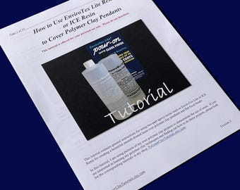 Tutorial: Cómo usar resina en colgantes de arcilla polimérica (Descargar PDF)