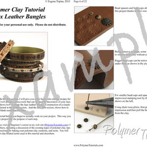 Sample pages from Faux Leather Bracelets Tutorial