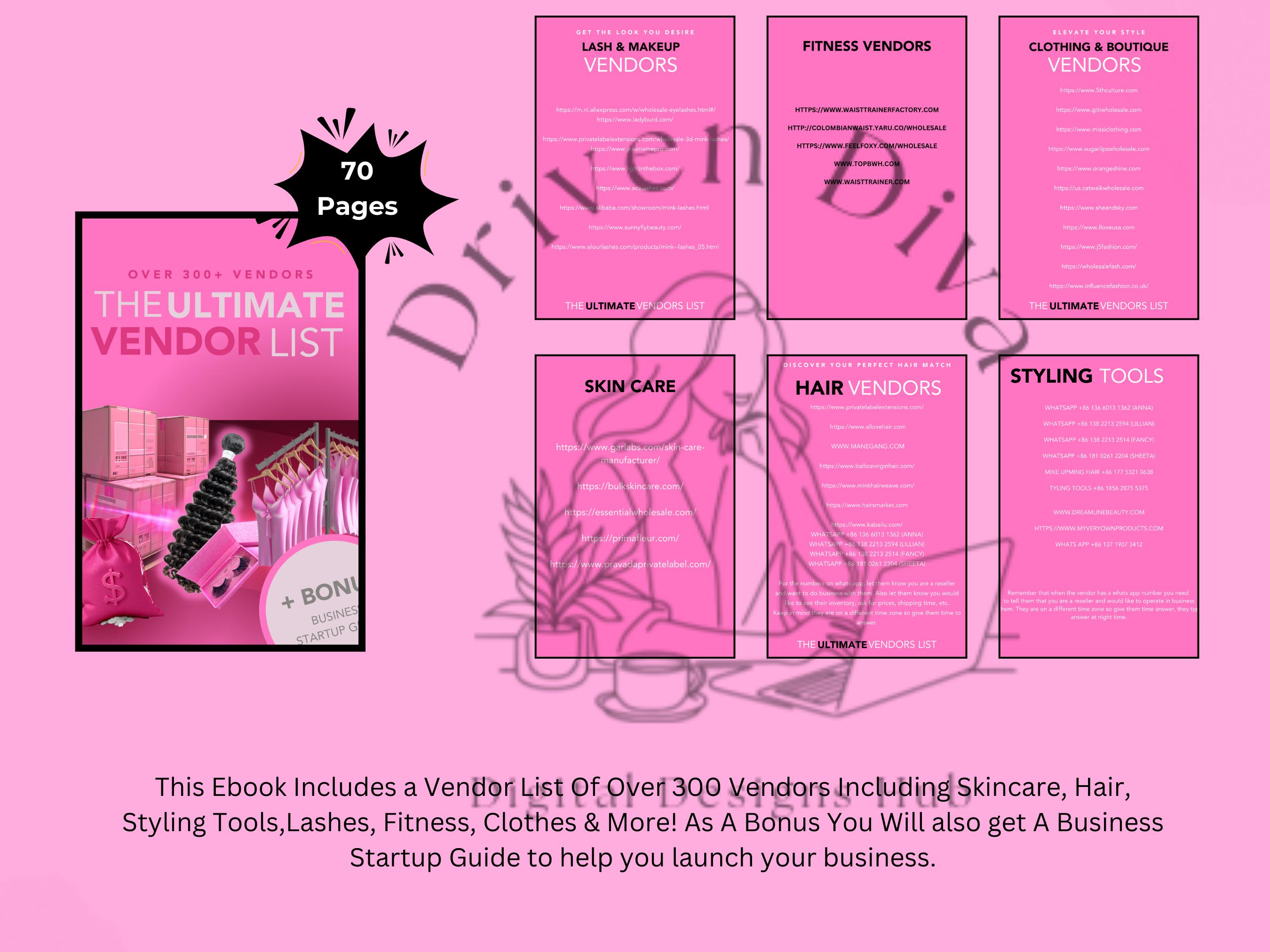 Boss Babe Bundle | Beauty Bundle | Business Bundle | Vendor Lists ...