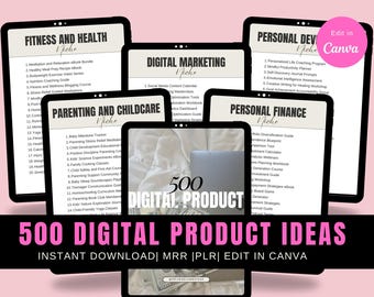 500 Digital Product Ideas For Passive Income, MRR, PLR, Side Hustle Ideas,Digital Products To Sell 2025, Done For You, Digital Marketing
