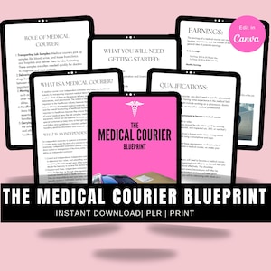 Medical Courier Guide PLR | Blueprint | Medical Courier E Book | Side Hustle Ideas | Business Start Up| Business Setup for Beginners