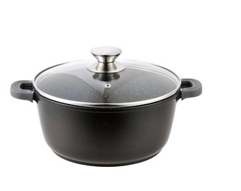 Cheffinger kasserolle 32 cm Aluguss schwarz