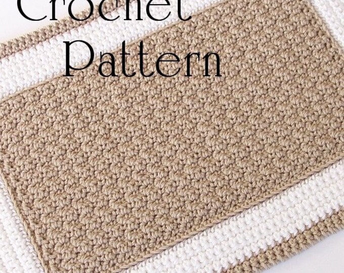 Crochet Rectangle Rug Pdf Pattern A Quick to Stitch Project Etsy