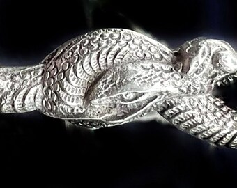 Snake, rat, spoon ring, antique Imperial Russian