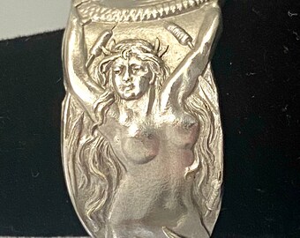 Mermaid spoon ring, Victorian