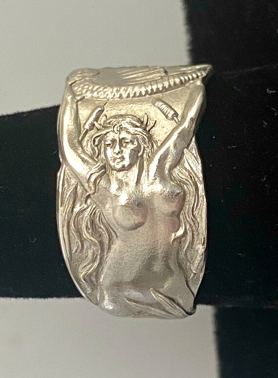 Mermaid spoon ring, Victorian