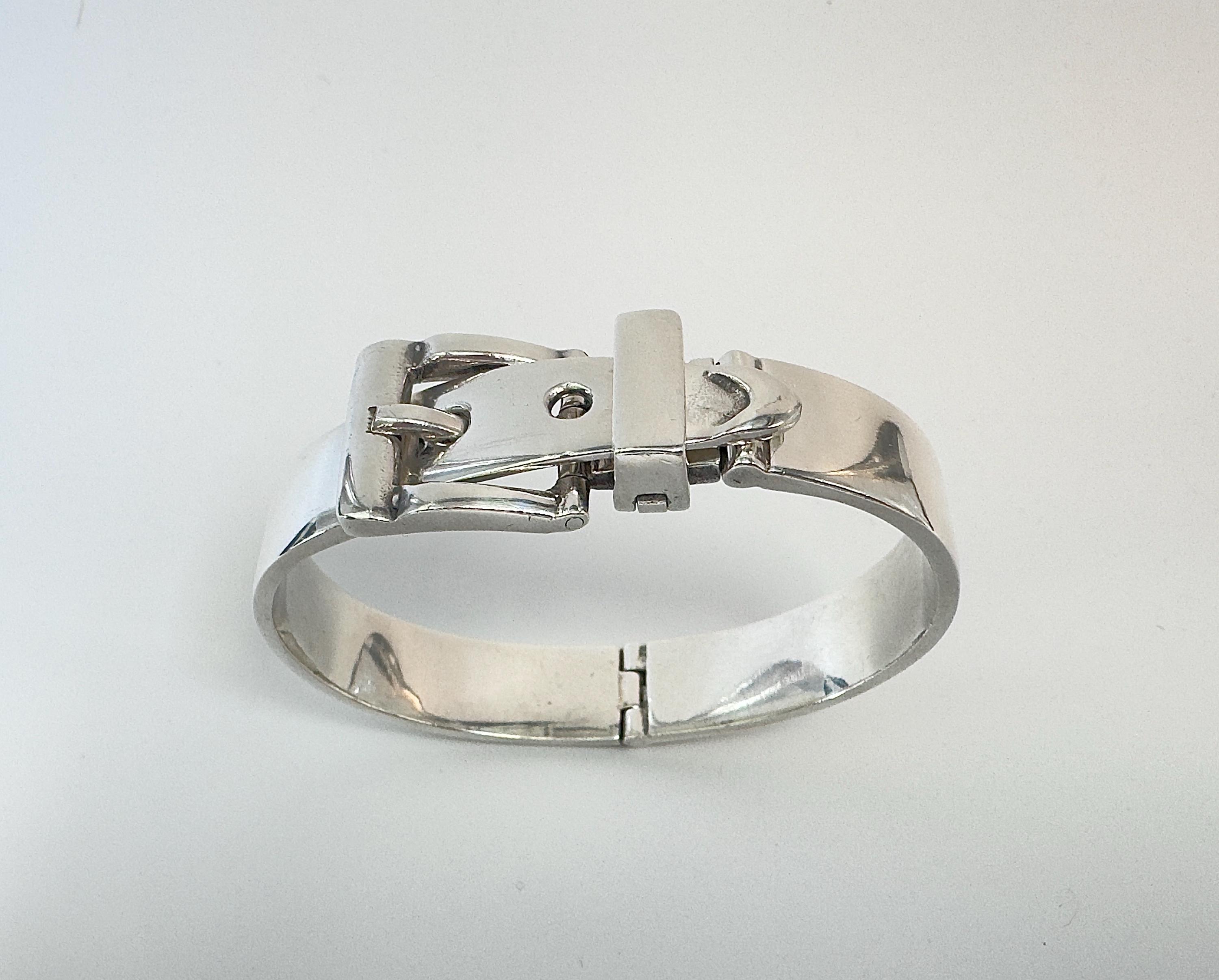 アクセサリー Vintage Silver Belt Buckle Bracelet 925 il_fullxfull.6125062331_4hi5.jpg