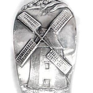 Nantucket jewelry, ring, sterling silver, statement ring, spoon ring, Windmill, by Durgin circa 1891
