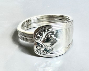 Tiffany ring, Sterling silver spoon ring, Colonial pattern