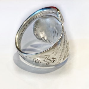Nantucket ring. mens sterling, statement ring, silver spoon ring, Windmill, by Durgin circa 1891. Luxury jewelry image 5