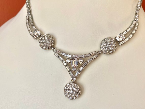 Antique art deco crystal necklace. - image 2