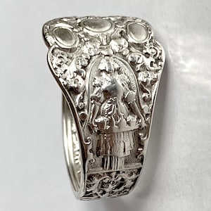 Antique, Sterling Silver Spoon ring, Gorham, Medici Versailles pattern