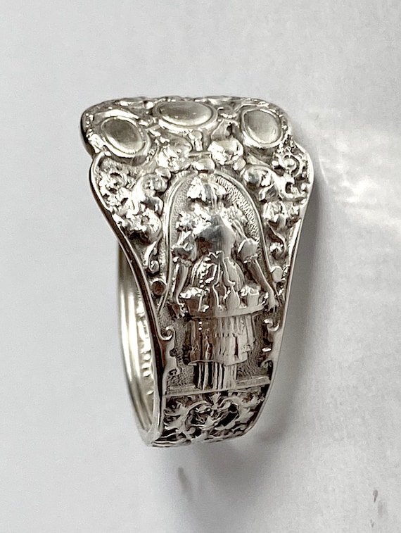 Antique Sterling Silver Spoon Ring. Gorham Medici Versailles
