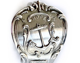 Anchor spoon ring. Antique sterling silver pattern. Hope, Rhode Island. Men’s ring