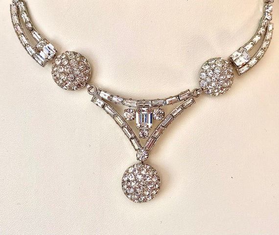 Antique art deco crystal necklace. - image 3