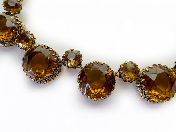 Christian Dior necklace, large topaz rhinestones,… - image 4