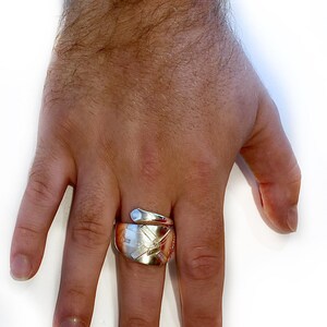 Nantucket ring. mens sterling, statement ring, silver spoon ring, Windmill, by Durgin circa 1891. Luxury jewelry image 9