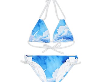 Ensemble bikini à lanières (AOP)